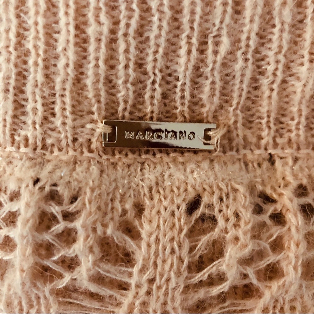 Marciano Nude Open Knit Sparkly Sweater - Picture 6 of 8